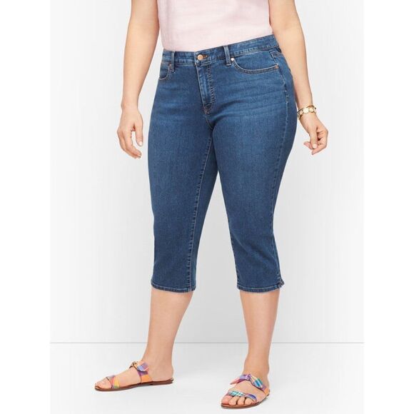 Talbots Capri Jeans Size 12P Pedal Pusher Crop Stretch - Picture 1 of 13